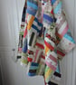 Patchwork Fabric Throw, Quilt - Rainbow - Image 1