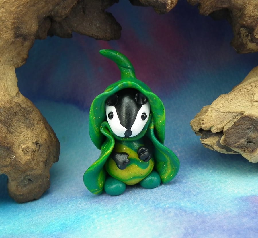 Baby Badger 'Bertie' OOAK Sculpt by Ann Galvin Gnome Village