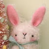 Cute white collectable mohair spring Bunny Rabbit