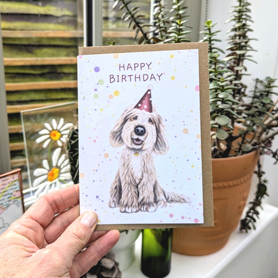 Happy Birthday Labradoodle Birthday Card