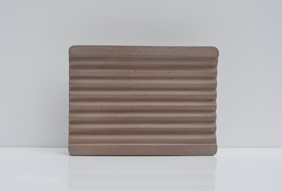 Concrete Soap Dish Brown Cement Handmade Rectangular Tray Minimalist Bathroom So