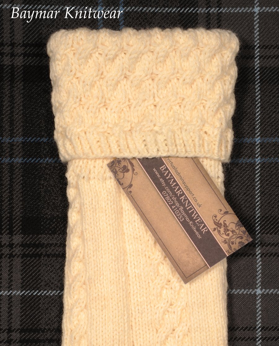 Hand Knitted Traditional Kilt Hose - socks - wedding - formal wear