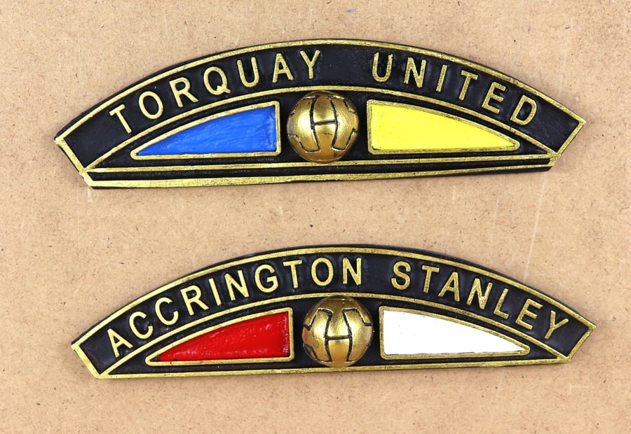 Football locomotive nameplates. B17 all clubs available
