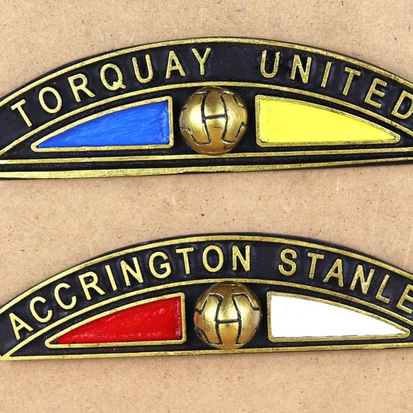 Football locomotive nameplates. B17 all clubs available