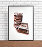 Retro Video Computer Gamer Hand Pulled Limited Edition Screen Print - Image 1