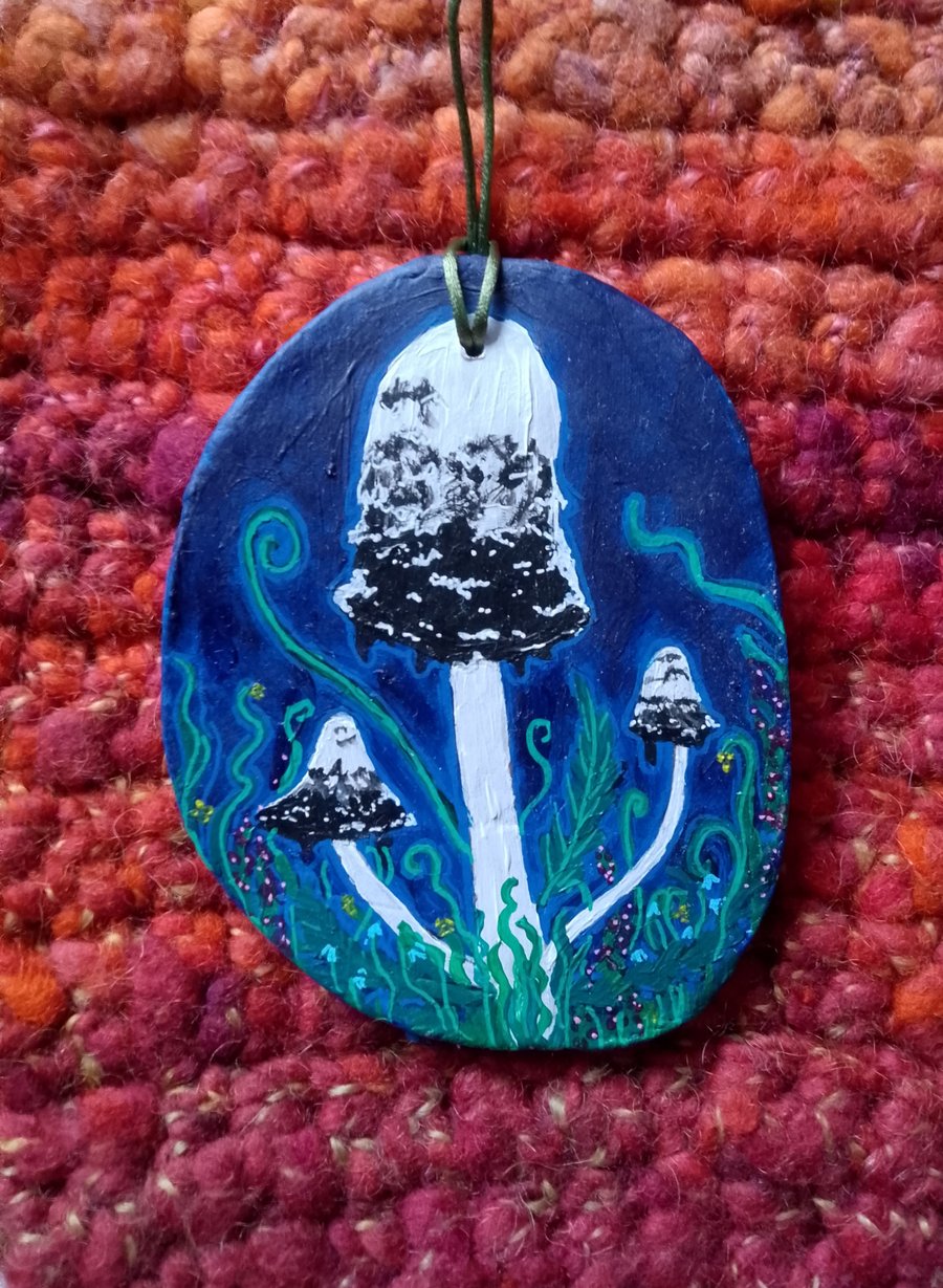 Shaggy Ink Cap wall decoration