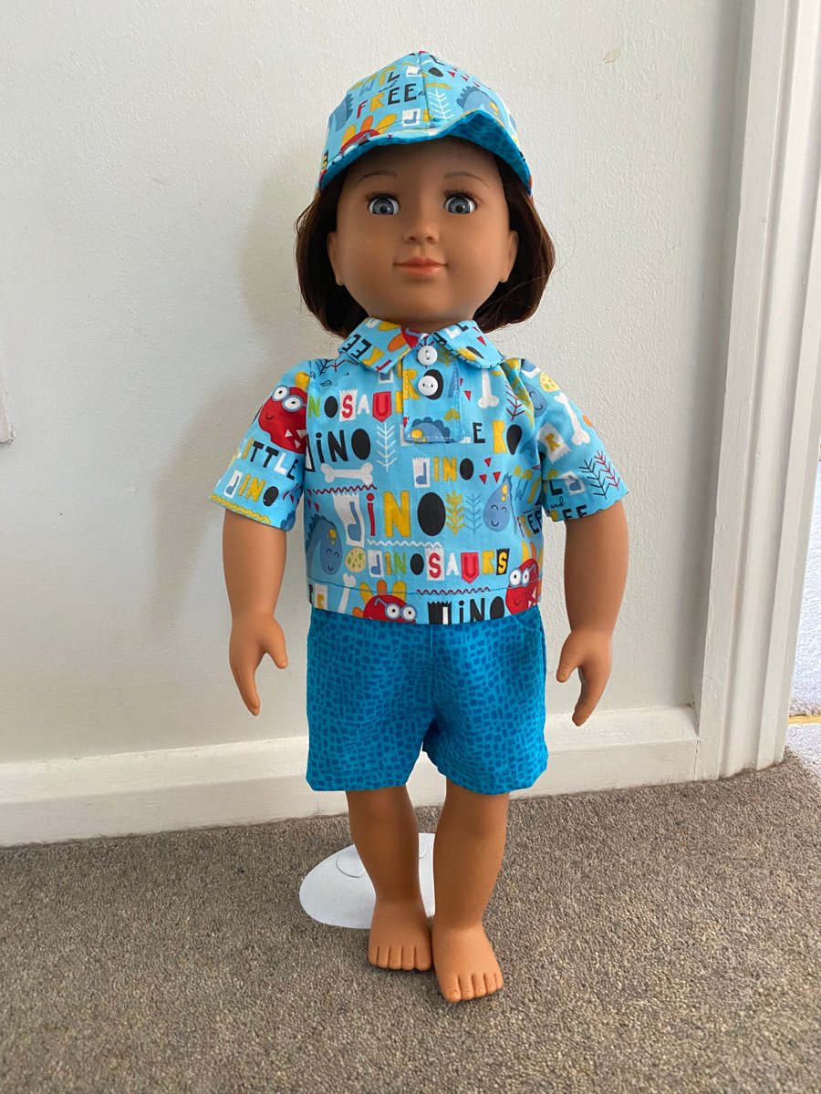 Dolls Clothes shorts, baseball cap, top