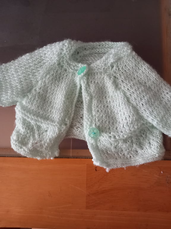 Baby cardigan and booties  premature knitwear baby shower new baby gift handknit