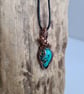 Tibetan Turquoise & Copper Necklace Pendant Gift Crystal Jewellery Jewelry  - Image 10