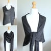 Large Alpaca Wrap, Shawl, Charcoal