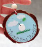 Thank You Teacher Ornament, Handmade Sea Glass Bird Gift - Image 4