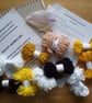 Bumble Bee Cardboard Loom Beginners Weaving Kit Abstract Art - Image 3