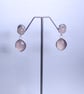 Rose Quartz and Lavendar Chalcedony Earrings - Image 2