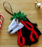 Pen Hood - Penzance Obby Oss - Mari Lwyd - Felt Tree Decoration - This Way