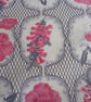 Grey and pink floral 1960s fabric cushion cover - Image 3