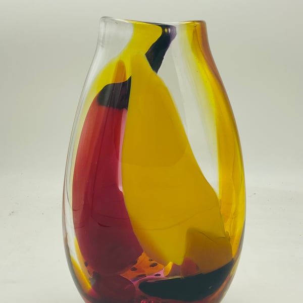 Golden Baby Brushstroke Vase