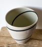 Ceramic Green and White Spiral Design Vase  - Image 1