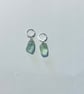 Turquoise sea glass earrings