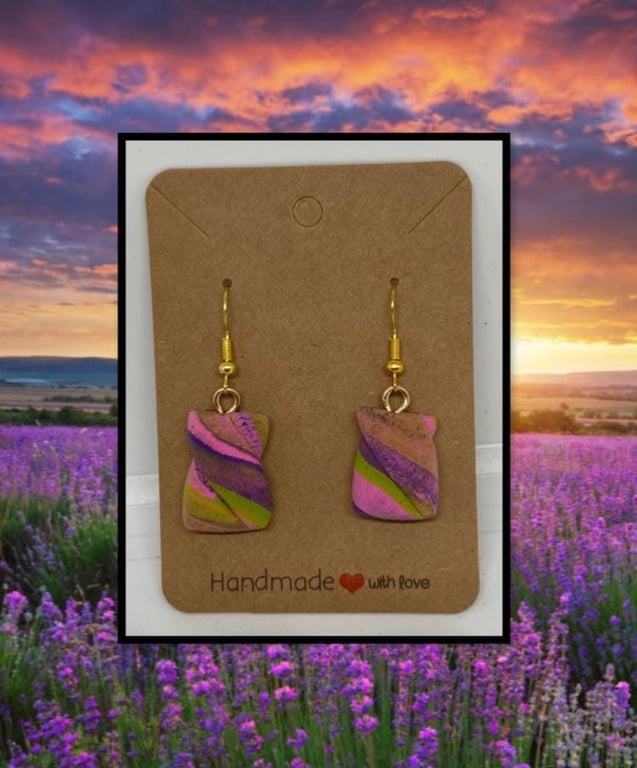 Outlet Lavender fields drop earrings