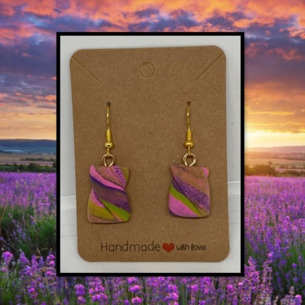 Outlet Lavender fields drop earrings