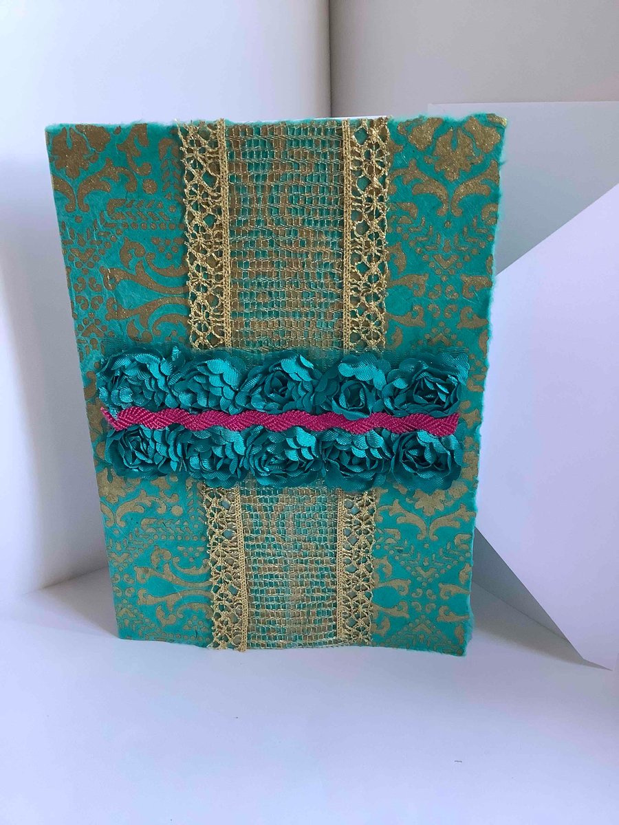 Gold and teal Mother’s Day card