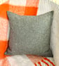 Tweed Scatter Cushion with Pad, Grey 46x46cm - Image 2