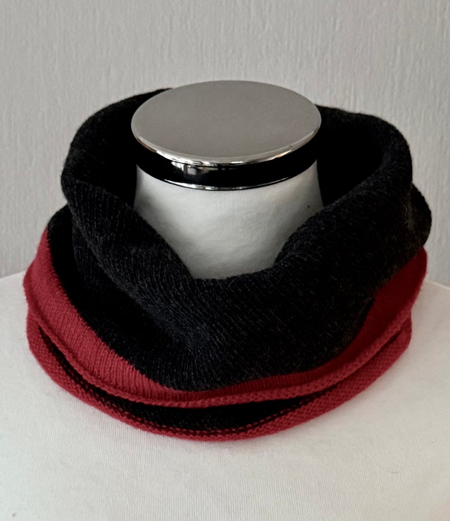 Neck warmer unisex knitted soft merino lambswool light weight 