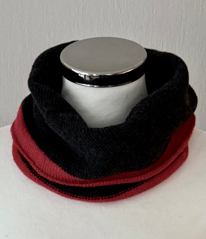 Neck warmer unisex knitted soft merino lambswool light weight 