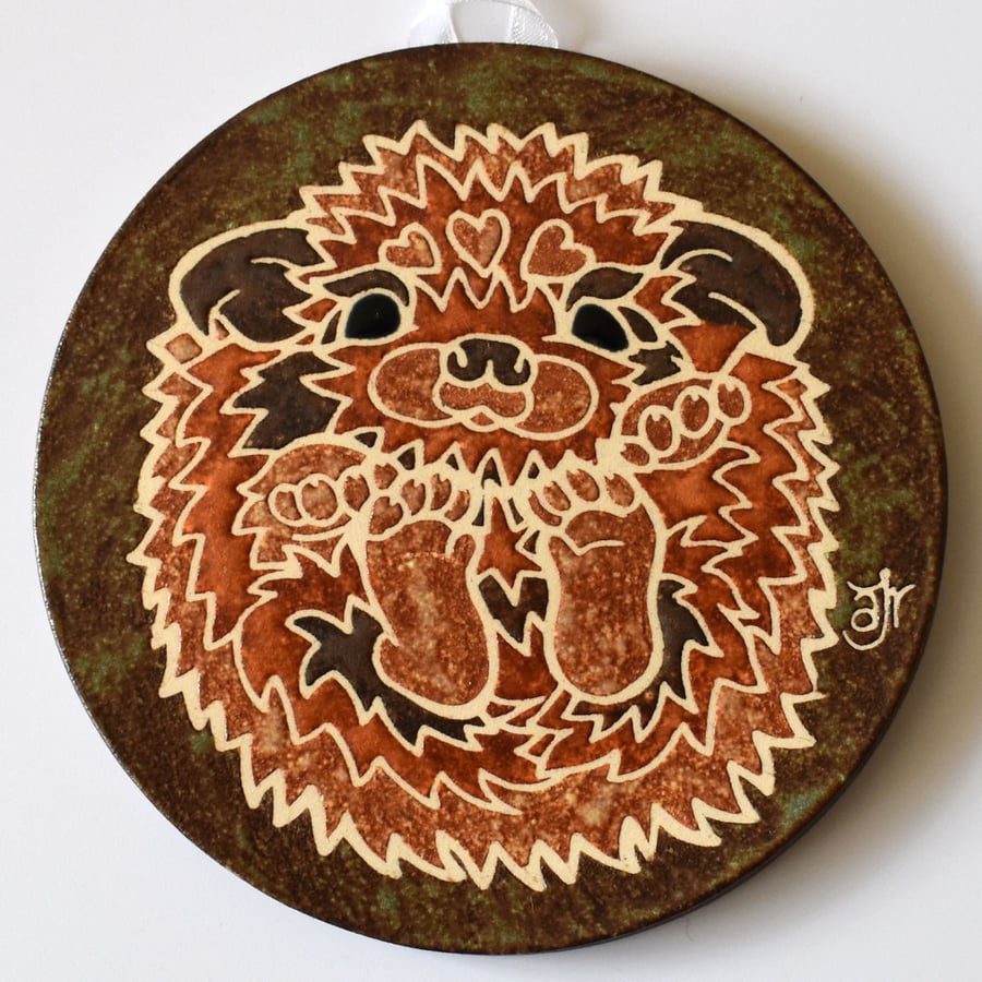 A144 Wall plaque coaster baby hedgehog (Free UK postage)