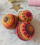 Crochet Christmas Baubles Set of 3 Tree Decorations