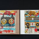 Pack of 2 retro birthday cards
