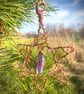 Unique Copper Star with Purple Aurora Crystal Dropper Hanging Decoration