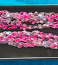 Crocheted necklace in shales of pink with a touch of silver, lightweight - Image 5