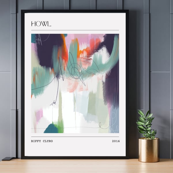 Music Poster Biffy Clyro - Howl Abstract Interpretation Art Print Song Painting