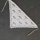 Bandana Head Scarf in Dragonfly Design, Cotton, White