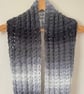 Monochrome Infinity Scarf - Handmade Crochet - Black Sparkly - Womens Scarves - Image 6