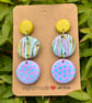 Colourful Summery Unique Boho Style Drop Earrings