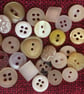 Yellow assortment of pre loved shirt buttons - Image 1