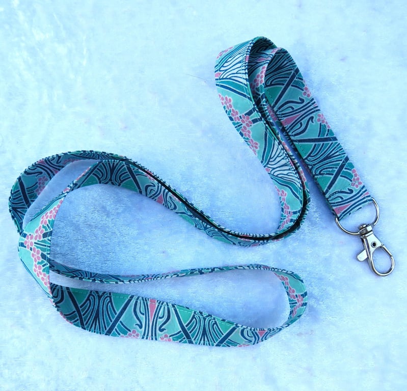 Liberty Tana Lawn lanyard, with swivel lobster clip, Ianthe