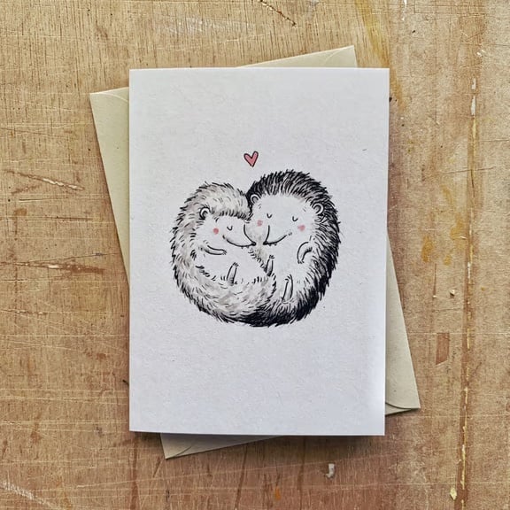 Hedgehugs - Illustrated Anniversary Card 