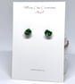 Cat Stud Green Resin Stud Earrings - Various Colours Made to Order