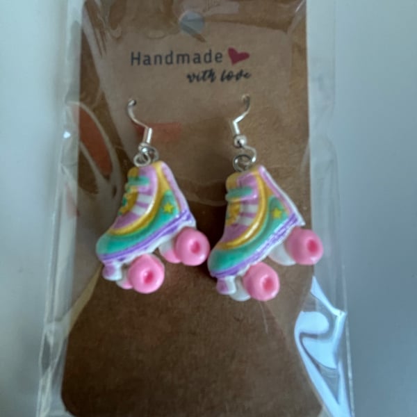 Sterling Silver Earrings - Roller Skates - Brand New & Sealed!! 