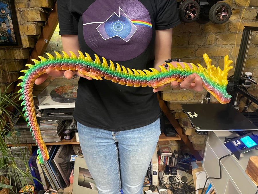 3D Printed Supersize Articulated Dragon