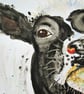 Nosy Cow. Original painting - Image 2