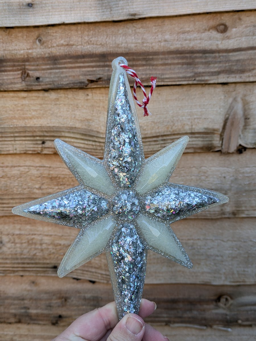 Silver and White Supersize Star 