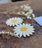 Handmade Ceramic Daisy Earrings, Foraged Dartmoor Clay, Stainless Steel, White Y - Image 3