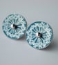 Dandelion clock stud earrings in black - Image 2