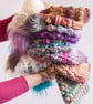 Hat and made crochet puff stitch with handmade faux fur detachable pompom grey - Image 9
