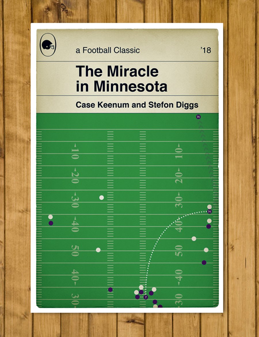 Minnesota Vikings - The Miracle in Minnesota - Stefon Diggs Art - Various Sizes