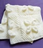 Hand-knitted Leaf design Blanket,  babies blanket  - Image 3